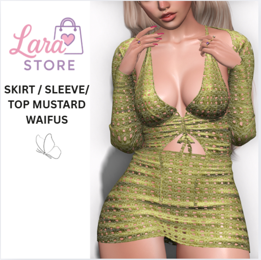 LS - SKIRT / SLEEVE / TOP WAIFUS MUSTARD
