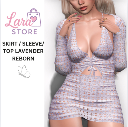 LS - SKIRT / SLEEVE / TOP REBORN LAVENDER
