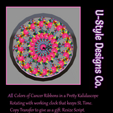 All Cancer Matters Ribbon Kalidascope Clock