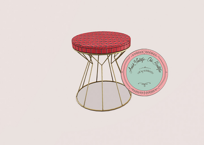 Second Spaces - Live Loud - side table red