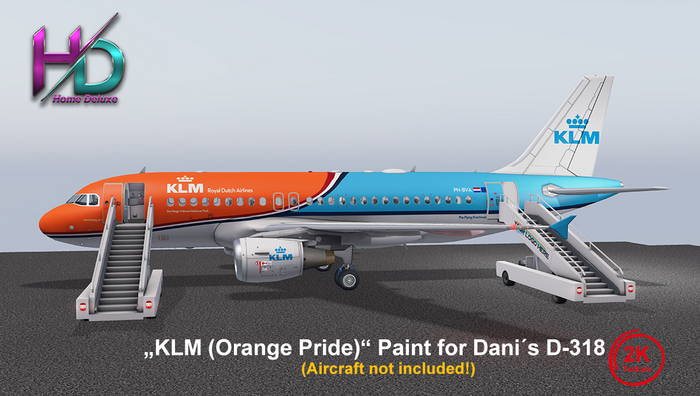 *HD* D-318 Livery KLM Orange Pride