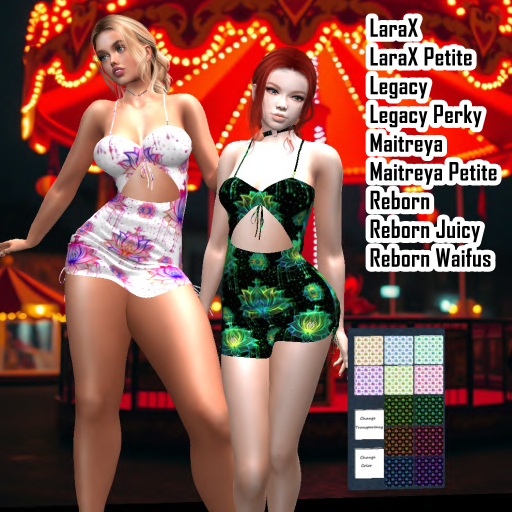 (GGD) Dress 84-Neon Floral