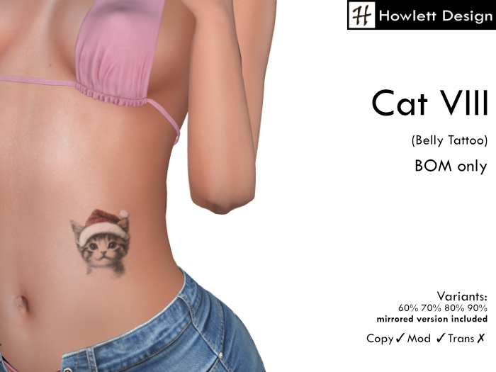 [HDesign] Cat VIII (Belly Tattoo)