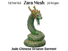 ZM PBR Jade Chinese Dragon Serpent Figurine FULL PERM MESH