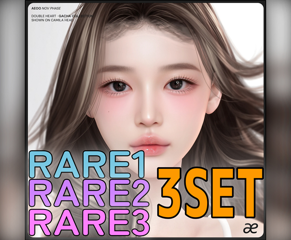 [RARE3SET]  "aeoo" double heart gacha  RARE  1~3