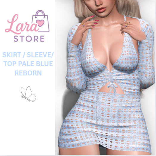 LS - SKIRT / SLEEVE / TOP REBORN PALE BLUE