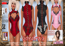 *Sondra's Sweetheart Lace-up Corset Winglets *4x4 Colors*(add)