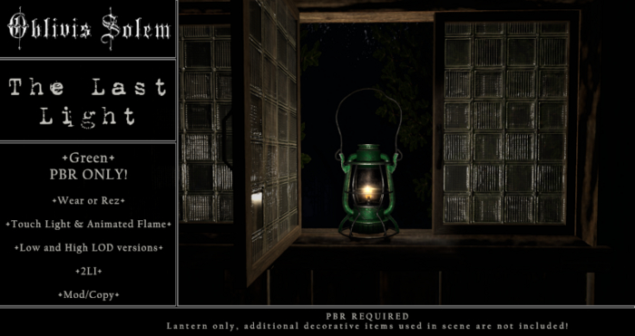 [+Oblivis+] The Last Light Lantern GREEN