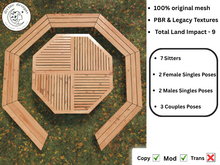 Octagon Table & Bench Set - Varnished Maple