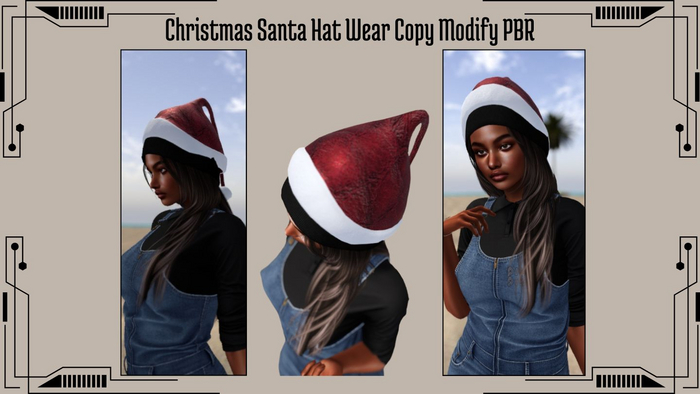Christmas Santa Hat Wear Copy Modify PBR