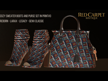 Red Carpet Cozy Sweater Boots & Purse Collection In Print #3