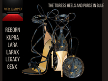 Red Carpet Tigress Heels and Purse Collection In Blue