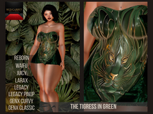 Red Carpet Tigress Dress In Green
