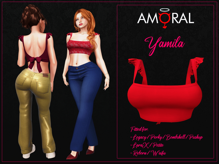 Amoral - Yamila Top - Red