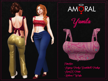 Amoral - Yamila Top - Pink Paisley