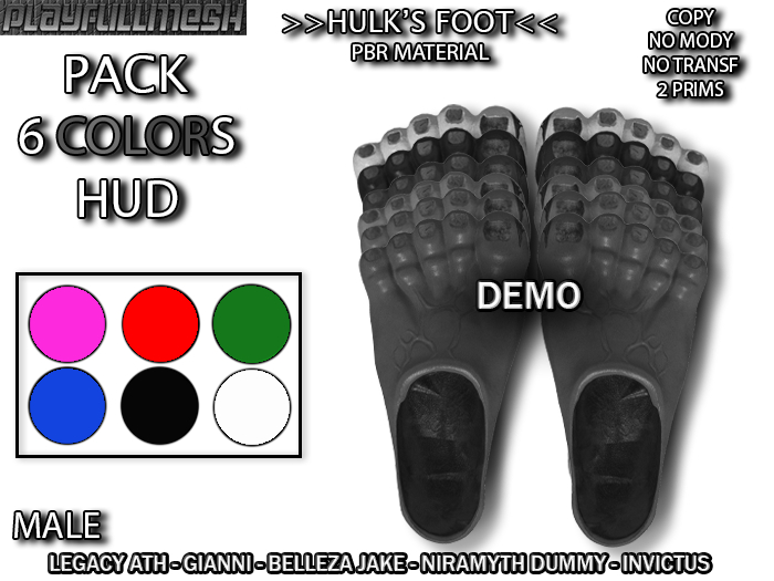 **Hulk's Foot (DEMO) MALE**PlayFullMesh