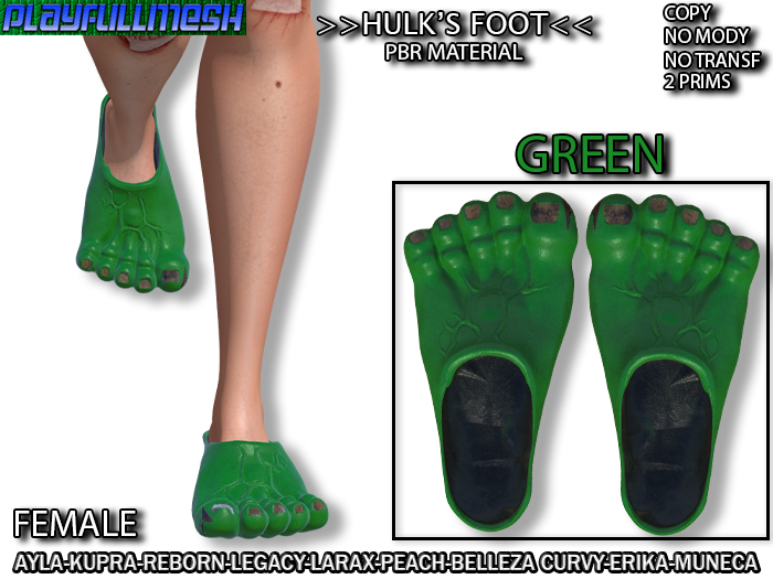**Hulk's Foot (GREEN)**PlayFullMesh