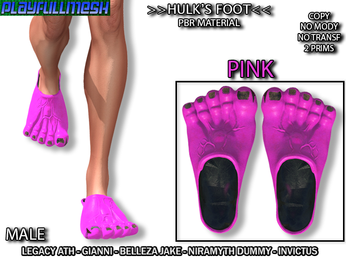 **Hulk's Foot MALE (PINK)**PlayFullMesh