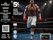 6681 PACK BOXING SPORT / SHORT / GLOVES / SHOES / BAND... BOX