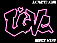 ★★★★★~ NEON LOVE SIGN - resize Menu