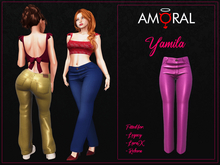 Amoral - Yamila Jeans - Leather Pink