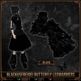 *C:K* Blackusfreidei Butterfly Legwarmers - Black
