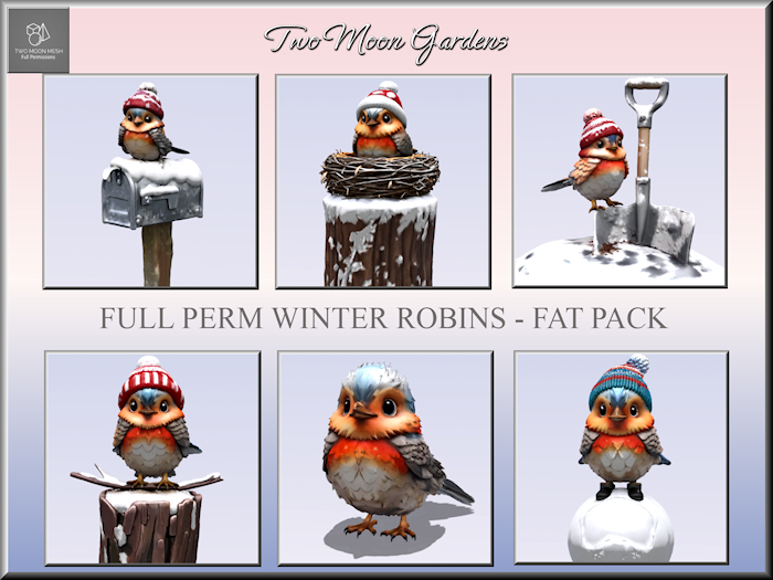 Full Perm Christmas Robins Fat Pack