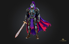 Knight of Shadows Cyberpunk Statue – Futuristic Warrior Neo-Samurai Decor