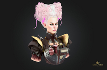 Cyberpunk Bust of Marie Antoinette – Futuristic Neo-Royal Sci-Fi Sculpture