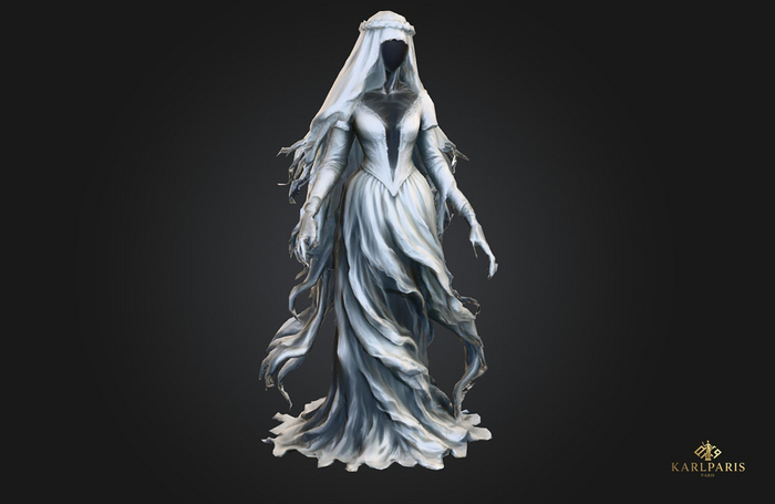 Veil of Shadows 2 Statue – Phantom Sentinel Dark Sculpture Decor
