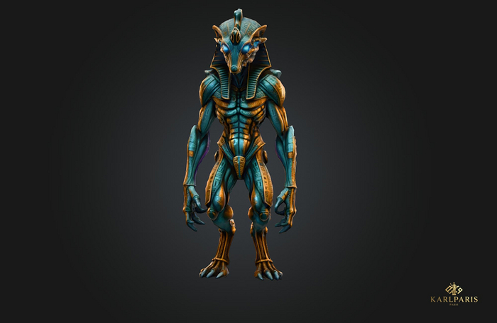 Egypt Alien 5 Statue – Ancient Alien Warrior Guardian Sculpture Decor
