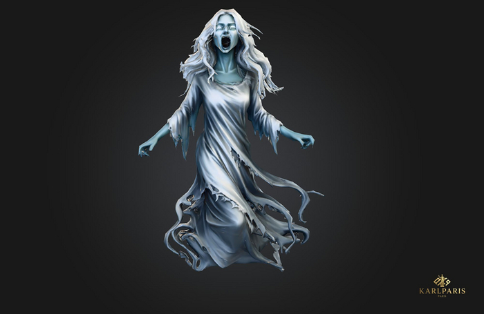 Spectral Wail Statue – Haunted Phantom Spirit Sculpture Decor