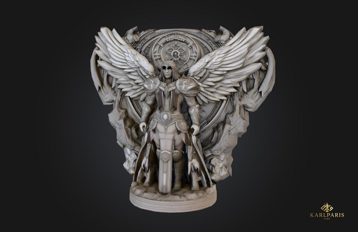 Guardian of the Celes Painting – Divine Archangel Wall Art Decor