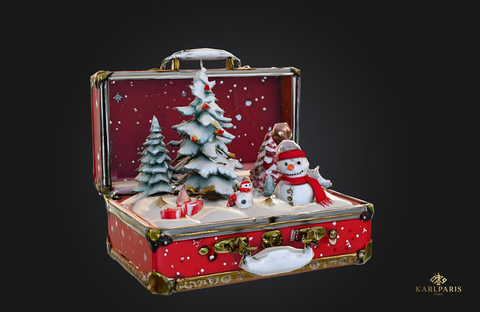 Winter Wonderland Suitcase Christmas – Festive Travel Holiday Decor