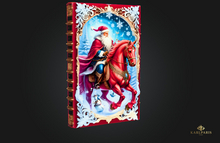 Winter’s Enchantment Christmas – Santa on Red Horse Holiday Book Decor