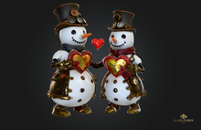 Steampunk Snowmen in Love Christmas – Festive Steampunk Holiday Decor