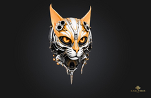 Cyber Feline Painting – Sci-Fi Cat Wall Art Decor