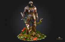 Broken Statue of a Medieval Knight – Eerie Gothic Undead Warrior Sculpture Decor