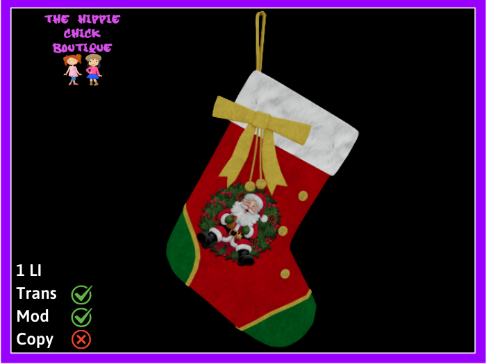 Christmas Stocking Santa V1 Trans