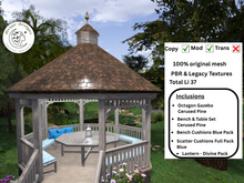 Octagon Gazebo - Cerused Pine - Divine Pack