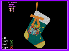 Christmas Stocking Hippie Santa V2 Trans
