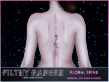 FB - Floral spine tattoo