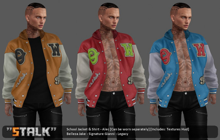 School Jacket [& Shirt] - Alec [DEMO]