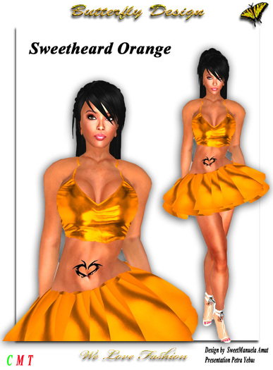 *** Butterfly Design *** - Sweet Heart - Orange ****::::