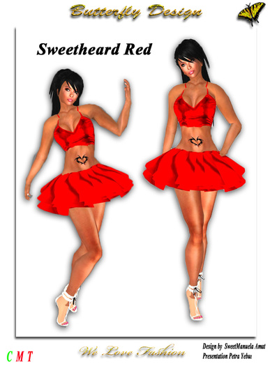 *** Butterfly Design *** - Sweet Heart Red ****::::