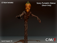 "Killer's" Scary Pumpkin Statue (Decor Only)