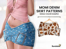 Bumblebee - Momi Denim Skirt - PATTERN PACK 1