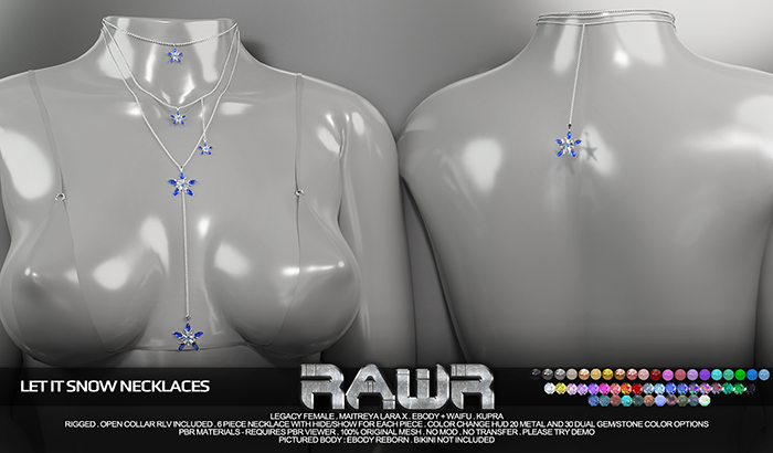 RAWR! Let It Snow Necklace (add me)