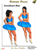 *** Butterfly Design ***- Sweet eart - Blue ****::::