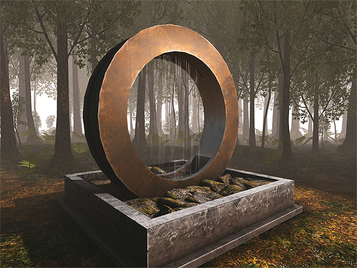 Modern cortenSteel Fountain DEMO